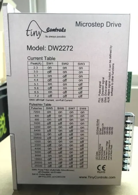 Stepper drive, 2 phase 110~230VAC, 2.3~7.2A .