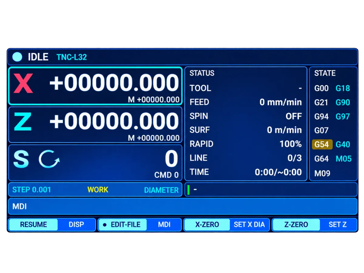 TNC-L32 : Two Axis CNC Lathe Controller