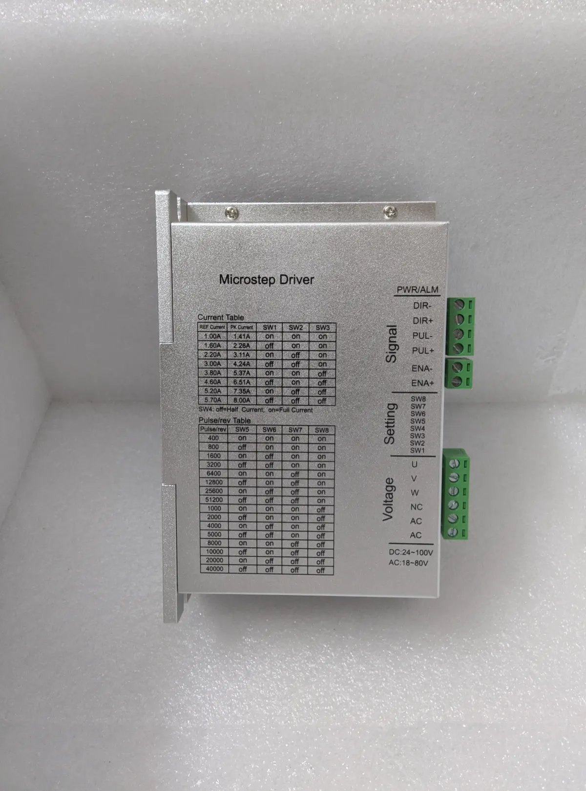 Stepper drive, 3 phase 24~100VDC/18~80VAC, 1.4~8.0A. - additional view